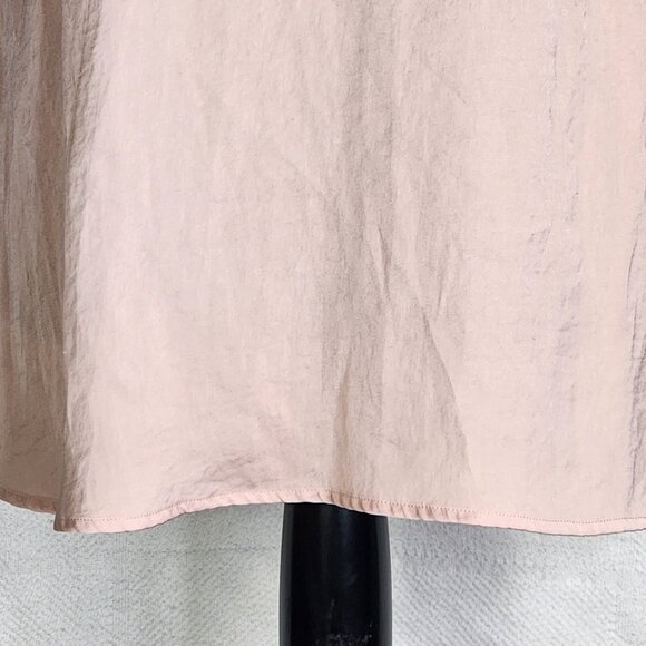 Massimo Blush Pink Ruffle Cap Sleeve Keyhole Front and Back Poly Top Size XS - Picture 4 of 16